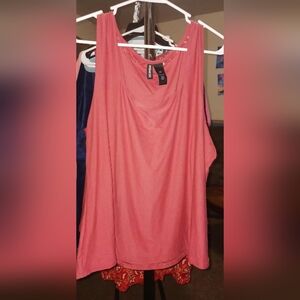 Ķristin Nicole Red Sleeveless Tank Top 3x  A-24